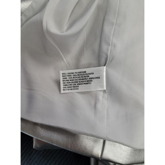 Women's Button Up Faux Leather Blazer Jacket | a new day | X Small - Picture 12 of 12